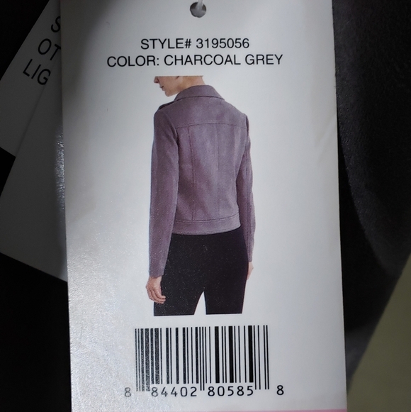 NEW Philosophy Faux Suede Leather Moto Jacket Small Crop Heavy Coat Summer Fall - Picture 5 of 16